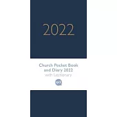 Church Pocket Book and Diary 2022 Soft-Tone Midnight Blue