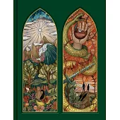 CSB Notetaking Bible, Stained Glass Edition, Emerald Cloth-Over-Board