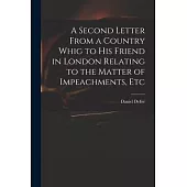 A Second Letter From a Country Whig to His Friend in London Relating to the Matter of Impeachments, Etc