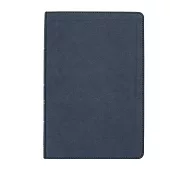 CSB Large Print Thinline Bible, Navy Leathertouch