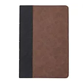 CSB Large Print Thinline Bible, Black/Brown Leathertouch