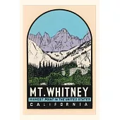 Vintage Journal Mt. Whitney Poster