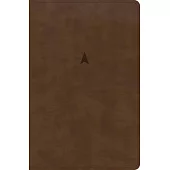 CSB Personal Size Giant Print Bible, Brown Leathertouch