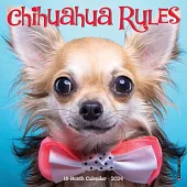 Chihuahua Rules 2024 7 X 7 Mini Wall Calendar