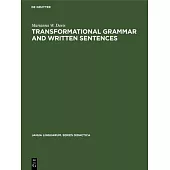Transformational Grammar and Written Sentences