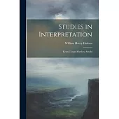 Studies in Interpretation: Keats-Clough-Matthew Arnold