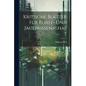 Kritische Blätter für Forst- und Jagdwissenschaft