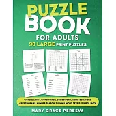 Puzzle Book for Adults: 90 Large Print Puzzles