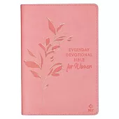 NLT Holy Bible Everyday Devotional Bible for Women New Living Translation, Vegan Leather, Pink Debossed