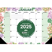 Succulents 2025 17 X 12 Small Monthly Deskpad