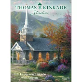 Thomas Kinkade Studios 12-Month 2025 Monthly/Weekly Engagement Calendar with Scr