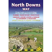 North Downs Way: British Walking Guide: Farnham-Dover-Farnham - 90 Large-Scale Walking Maps (1:20,000) & Guides to 44 Towns & Villages