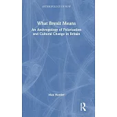 What Brexit Means: An Anthropology of Polarization and Cultural Change in Britain