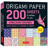 Origami Paper 200 Sheets Origami Cranes 6 (15 CM): Tuttle Origami Paper: Double-Sided Origami Sheets Printed with 12 Designs (Instructions for 5 Proje