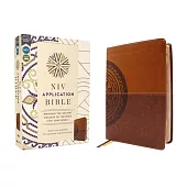 NIV Application Bible, Leathersoft, Brown, Red Letter, Comfort Print: Bringing the Ancient Message of the Bible Into Your World