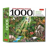 Asian Rainforest Wildlife - 1000 Piece Jigsaw Puzzle: Finished Size 29 in X 20 Inch (74 X 51 CM)