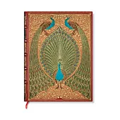 Paperblanks Hafiz’s Peacocks Sangorski & Sutcliffe Hardcover Journals Ultra Unlined Elastic Band 144 Pg 120 GSM