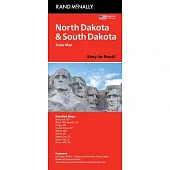 Rand McNally Easy to Read: North Dakota, South Dakota State Map