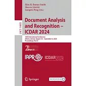 Document Analysis and Recognition - Icdar 2024: 18th International Conference, Athens, Greece, August 30-September 4, 2024, Proceedings, Part II