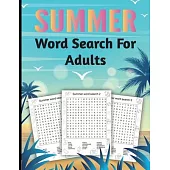 Summer Word Search Large Print: Large Print Word Searches Puzzle Book