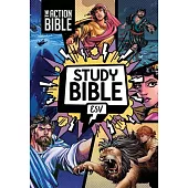 The Action Bible Study Bible Esv, Hardcover, Full Color