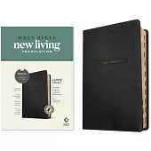 NLT Large Print Thinline Center-Column Reference Bible, Filament Enabled (Leatherlike, Black Holy Windows, Indexed, Red Letter)