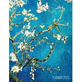 Vincent Van Gogh Planner 2025: Almond Blossom Painting Artistic Post-Impressionism Art Organizer: January-December (12 Months)