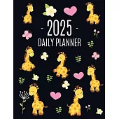 Cute Giraffe Planner 2025: Pretty Organizer for All Your Weekly Appointments Cool Safari Jungle Animal Scheduler: January-December 2025