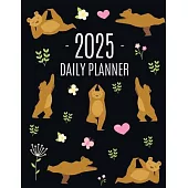 Yoga Bear Planner 2025: For All Your Weekly Appointments! Cool Daily Organizer with Funny Meditating Safari Jungle Animal January-December: 12