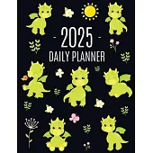 Dragon Planner 2025: Cute Daily Organizer (12 Months) Pretty Scheduler With Friendly Baby Dragon