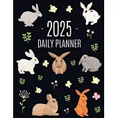 Rabbit Planner 2025: Cute Year Organizer with Bunnies: For an Easy Overview of All Your Appointments! Beautiful Hare Scheduler: January-Dec