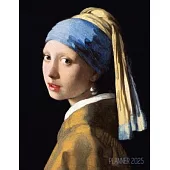 Girl With a Pearl Earring Planner 2025: Johannes Vermeer Artsy Year Agenda: January-December 12 Months Artistic Italian Renaissance Painting