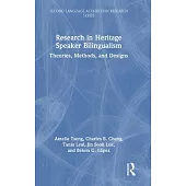 Research in Heritage Speaker Bilingualism: Theories, Methods, and Designs