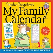 Sandra Boynton’s 17-Month 2025-2026 My Family Wall Calendar