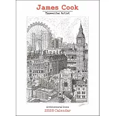 James Cook Typewriter Artist 2026 Wall Calendar: Architectural Icons