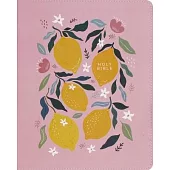 Niv, Journal the Word Bible (Perfect for Note-Taking), Double-Column, Leathersoft, Pink, Red Letter, Comfort Print: Reflect, Take Notes, or Create Art