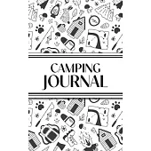 Camping Journal (Black and White Camping Doodles) (Hardcover): 6