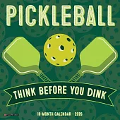Pickleball 2026 7 X 7 Mini Wall Calendar