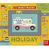 滑滑軌道 硬頁遊戲書(度假交通工具)+ 故事音檔Make Tracks: Holiday