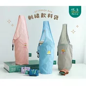【袋走】刺繡飲料袋    台灣小綠人
