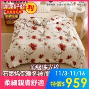 【PLAYBOY】石墨烯遠紅外線能量雙人保暖冬被(多款任選/冬被/石墨烯被/可水洗被) 綠花園