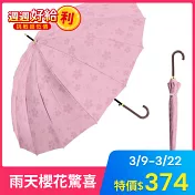 【日本Nakatani】櫻舞姬 16骨大傘面 耐風直傘 ‧ 櫻花粉