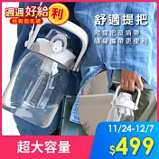【THERMOcafe 凱菲】附背帶附吸管可提式彈蓋隨手瓶1000ml (TCTS-1000-WH)