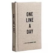 Canvas One Line a Day: A Five-Year Memory Book (Yearly Memory Journal and Diary, Natural Canvas Cover)