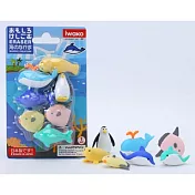 【iwako】NO PVC 環保造型橡皮擦 紙版裝(海洋動物系列)