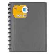 A4輪子可拆式活頁資料冊煙灰