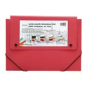 【富美特】桌上型13格檔案文件風琴包-A4．Pretty Office系列桃紅