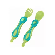 【K’s Kids 奇智奇思】Chunky Spoon & Fork Set - Green/Blue 奇智奇思湯叉組(綠色)