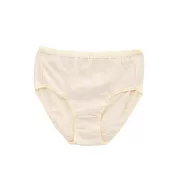 【和諧生活有機棉】仕女中腰內褲(2入) S 原棉米白