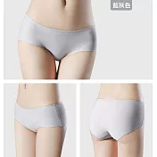 【Mujaki】一片式鎖邊冰絲棉無痕內褲(灰)